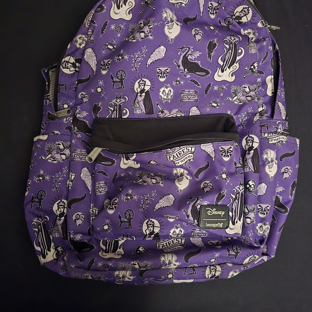 Loungefly Purple Disney Villains Backpack